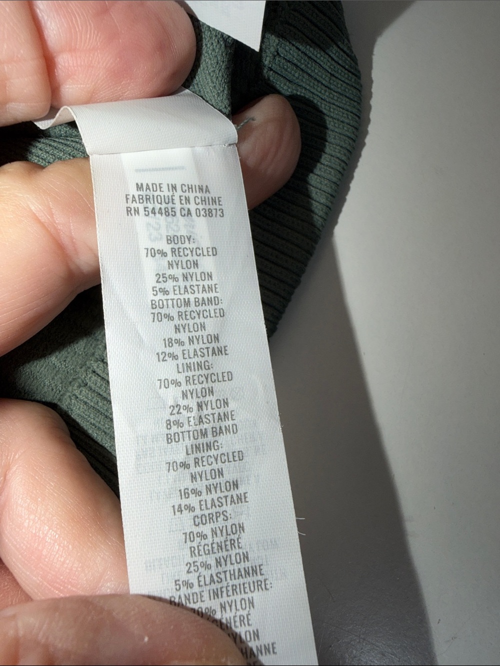 Aerie Ribbed High Neck Tank Crop Top - Olive Green - Picture 5 of 6